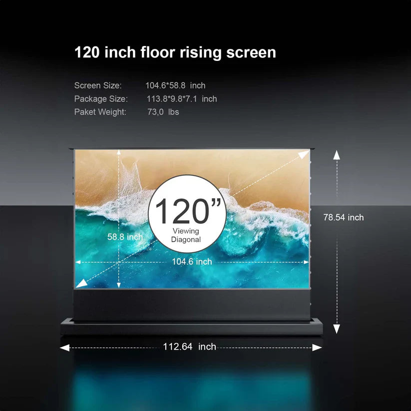 DD 120" 4K Ultra Short Throw Laser TV with Motorized ALR Screen & Furniture